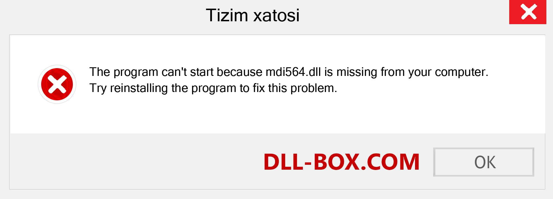 mdi564.dll fayli yo'qolganmi?. Windows 7, 8, 10 uchun yuklab olish - Windowsda mdi564 dll etishmayotgan xatoni tuzating, rasmlar, rasmlar